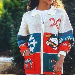 NWT Ewok Zip up Christmas Sweater starwars